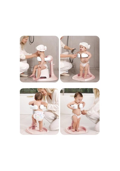 Sn-29260 Pembe Bebek Banyo Yardımcısı - Boy Ayarlı Ve Ayaklı Yıkama Standı Renkli
