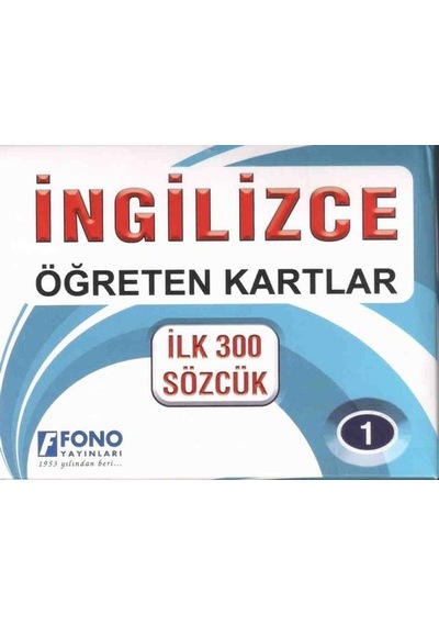 İngilizce Öğreten Kartlar 1-İlk 300 Sözcük- Fono Yayınları