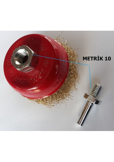 3'' 80Mm Çapında Daire Çanak Tel Fırça Matkap Mandren Uyumlu
