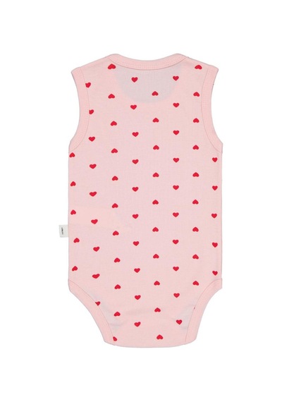 Civil Baby Kalp Baskılı 1-36 Ay Çıtçıtlı Badi Pembe