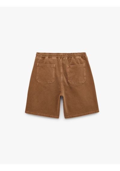 Koton Pamuklu Rahat Kalıp Jogger Beli Bağcıklı Bermuda Jean Şort Tarçın 6sam40410nd