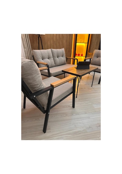 Yaren Model, Balkon, Bahçe, Cafe, Metal Koltuk Takımı, Bahçe Takımı , Çay Seti, 2+1+1+sehpa