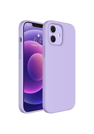 Apple Uyumlu  iPhone 12 Ve 12 Pro Model Lansman Kılıf, İçi Kadife , Yüksek Kalite, Leke Tutmayan Mor