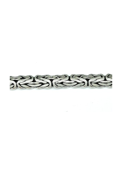 Omar Silver Omr361 Kral Bileklik Ezme Yassı Gümüş Bileklik 6,00 6,5 MM 20,67 G