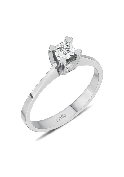 Lova 0,30 Karat Efektli Pırlanta Tektaş Yüzük - 1070091