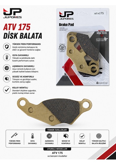 Atv 175 Disk Balata Takım - Yüksek Performanslı Arazi Fren Balatası