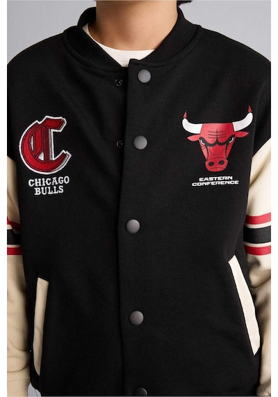 Defacto Nba Chıcago Bulls Bomber Hırka Erkek Çocuk G7617a826spbk81 Siyah-bk81