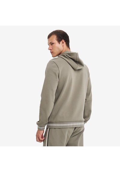 Lescon Haki Erkek Fermuarlı Kapüşonlu Sweatshirt 26n-1130
