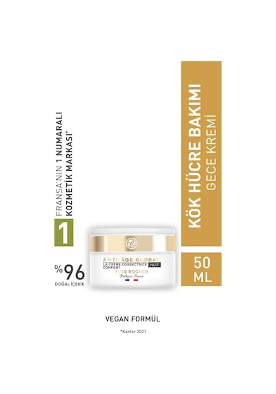 Yves Rocher Global Gençleştirici Yenileyici Gece Kremi-50 ML