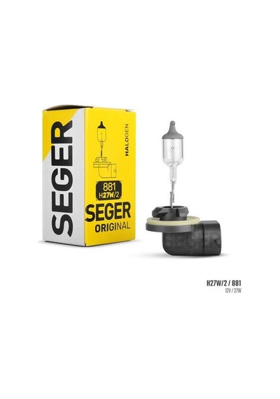 Seger 208246 Ampul H27w/2 881 12v 27w Pgj13 Eğri Soket Standart Yenileme 3.500k Standart Işık