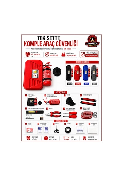 Trafik Ve Ilk Yardım Seti Tüvtürk Onaylı Yeni Mevzuata Uygun