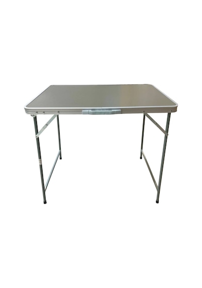 Katlanır Kamp Masası Çelik Çerçeve Taşıma Çantalı 80 x 60 x 67 CM Gümüş