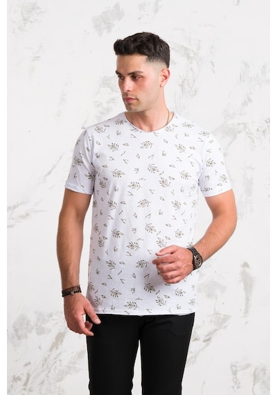 Slimfit Baskılı Pamuklu Erkek Penye T-Shirt (547973477)