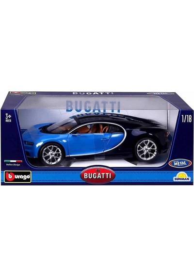 1011040 1:18 Bugatti Chiron Model Mavi Araba -sunman