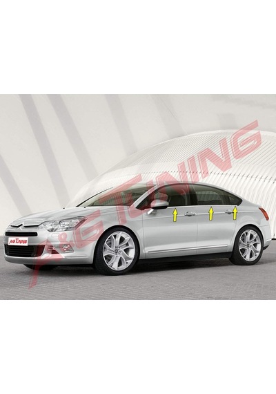 Citroen C5 Krom Cam Çıtası Tk 2008 Üzeri 6 Prç Paslanmaz Çelik N11.3533