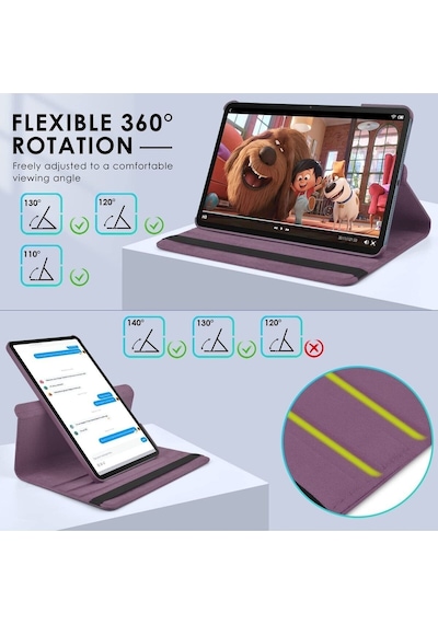 Honor Pad X8a 11 İnç Kılıf 360 Dönebilen Uyku Modlu Standlı Pu Deri Tablet Kapaklı Kılıf Dönerli Kılıf