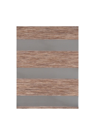 Düz Kahverengi Zebra Stor Perde İthal Bambu