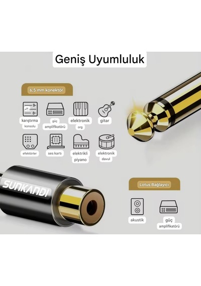 Sunkandı Rca To 6.5mm Rca 1/4 İnç Ses Adaptörü,hifi Ses Teknolojisi Ce Lisanslı 6.35mm Mono Fiş Erkek - Rca Dişi Konnektörler Gitar, Amplifikatörler, Hoparlörler İçin 1 Adet Sunkandı Rca To 6.5mm Rca 1/4 İnç Ses Adaptörü,hifi Ses Teknolojisi Ce Lisanslı 6.35mm Mono Fiş Erkek - Rca Dişi Konnektörler Gitar, Amplifikatörler, Hoparlörler İçin 1 Adet