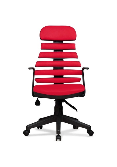 Ev Ve Ofis Çalışma Sandalyesi Bilgisayar Ve Yönetici Koltuğu Zebra Model Kırmızı