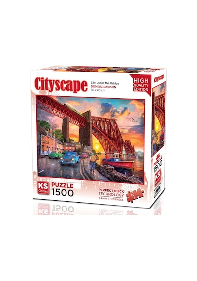 Ks Games 1500 Parça Forth Bridge At Sunset Life Under The Bridge Puzzle - Dominic Davison