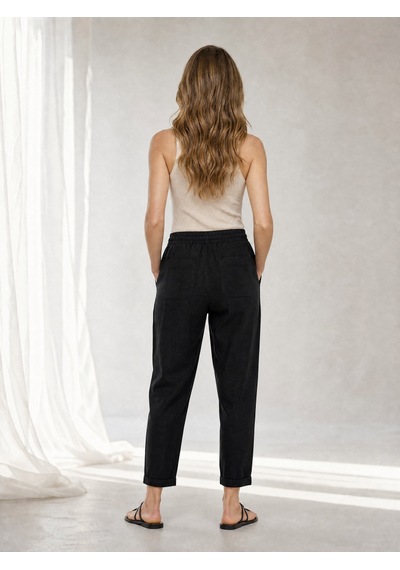 Nealirsanall.com Kadın Beli Bağcıklı Keten Pantolon - Duble Paça Havuç Kesim Pantolon Kahverengi Nealirsanall.com Kadın Beli Bağcıklı Keten Pantolon - Duble Paça Havuç Kesim Pantolon Kahverengi