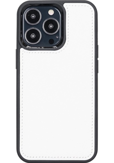 Plm Apple İphone 13 Pro Uyumlu Deri Cüzdanlı Kılıf F3 Beyaz Acı Kahverengi