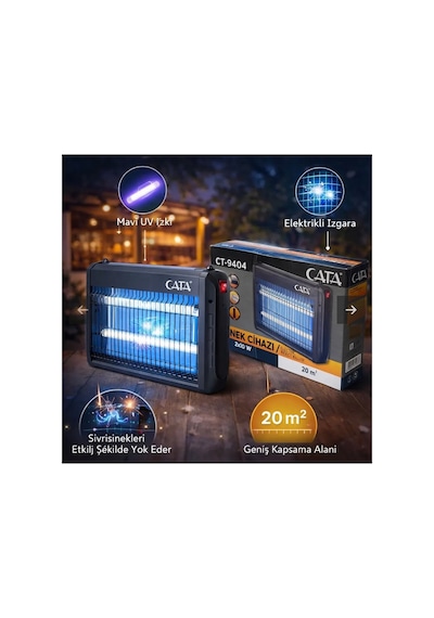 Ct-9404 Sinek Cihazı 2x10w Florasanli Mavi Işık