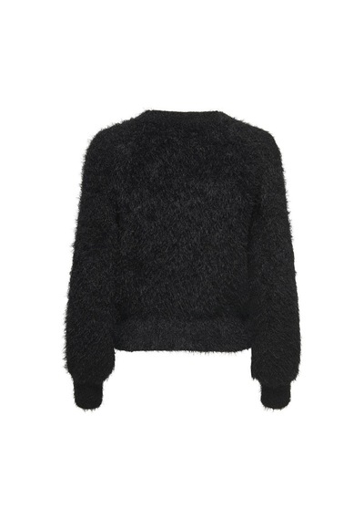 Only Onllulu Ls Rıb Short O-neck Cc Knt Siyah