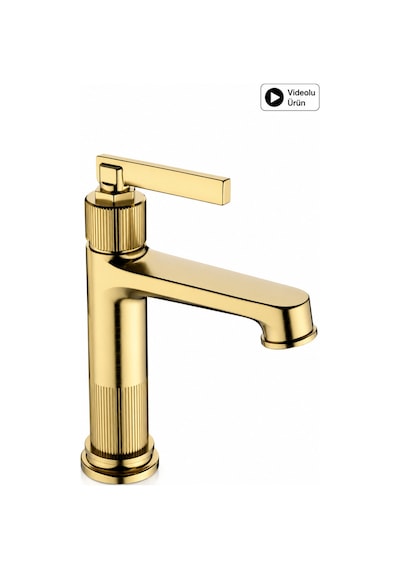 Retro Lavabo Bataryası Mat Altın Vm-2701