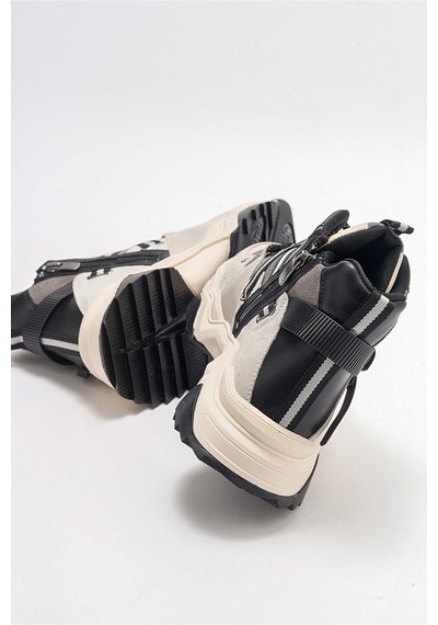 Luvishoes Clara Buz Siyah Kadın Spor Bot Buz Gri - Siyah