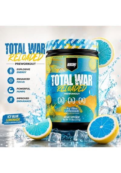 Redcon1 Total War Reloaded Preworkout Icy Blue Lemon 555 G