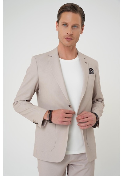 Efor Comfort Fit Mono Yaka Çift Yırtmaç Torba Cep Kendinden Desenli Casual Bej Ceket C 705 Bej Efor Comfort Fit Mono Yaka Çift Yırtmaç Torba Cep Kendinden Desenli Casual Bej Ceket C 705 Bej