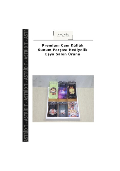 Premium Cam Küllük Sunum Parçası Hediyelik Eşya Salon Ürünü