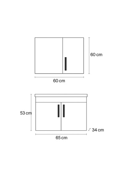 DMZ Home Concept Lacrime 65 Cm Ahşap Renkli Mdf, Oval Seramik Lavabolu, Alt Ve Üst Dolap DMZ Home Concept Lacrime 65 Cm Ahşap Renkli Mdf, Oval Seramik Lavabolu, Alt Ve Üst Dolap