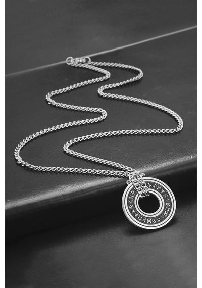 Chavin Viking Rune Viking Odin Sembol Çelik Kolye Eu45 Gri Chavin Viking Rune Viking Odin Sembol Çelik Kolye Eu45 Gri