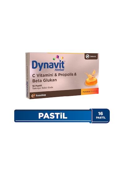 Dynavit Herbal Vitamin C Propolis Beta Glukan Pastil 16 Pastil