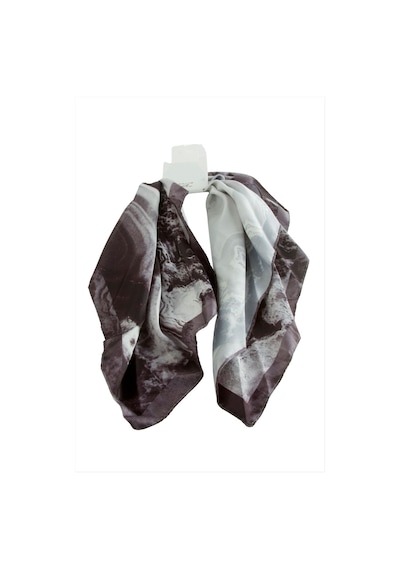 Zero Land Zr - 376 - Saten Fular 50x50 - Nazblsmm - Cm Siyah
