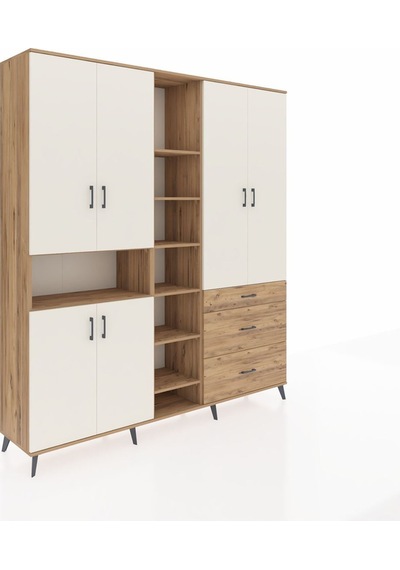 Hyperion Dolap 13 Raflı 3 Çekmeceli 6 Kapaklı 220x44x243 Çam-aytaşı/çam Çok Renkli Hyperion Dolap 13 Raflı 3 Çekmeceli 6 Kapaklı 220x44x243 Çam-aytaşı/çam Çok Renkli