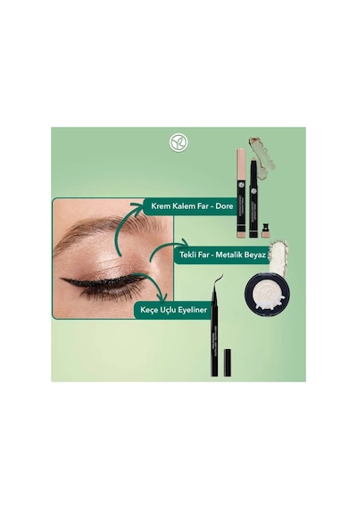Keçe Uçlu Yoğun Siyah Eyeliner 0.55 Ml Uzun Kalıcı Akma Bulaşma Karşıtı Yüksek Pigmentli Vegan 05