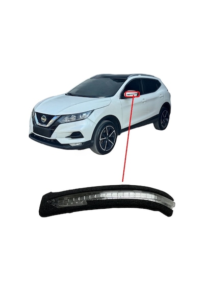 Nissan Qashqai / X-trail Dikiz Ayna Sinyal Lambası Sol Beyaz 2014-2021