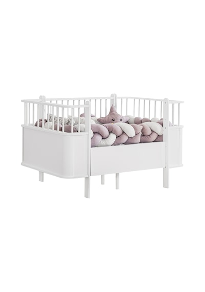 Mdf Beşik, Beyaz Dünya Büyüyen Beşik 80x130 - Beyaz Dünya Karyola 80x190