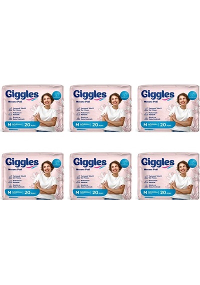Giggles Kadın Mesane Pedi Medium Bladder Pad 6x20 Paket 120 Adet M