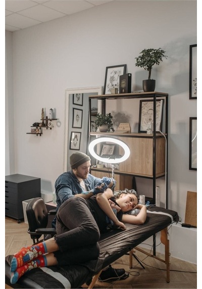 18 Inç Ring Light Youtuber Makyaj Güzellik 5500k 48w Kuaför Kit Çantalı Ve Kumandalı