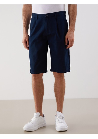 Lcwaıkıkı Classic Lacivert Rahat Kalıp Gabardin Erkek Bermuda Şort