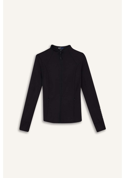 Defacto Defactofit Slim Fit Dar Kesim Dik Yaka Hırka E9676ax25aubk81 Siyah