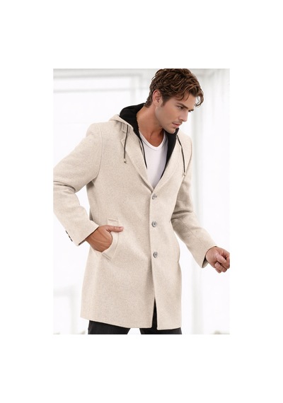 Plt9376 Dewberry Erkek Palto-desenli Bej Desenli Bej