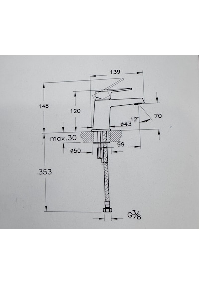 Eczacıbaşı Punto+ 301 Lavabo Bataryası A43745 Krom