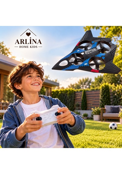 Mini Drone Savaş Uçağı Çocuk Drone 360 Uçuş, Tek Tuş Kalkış, Uzaktan Kumandalı