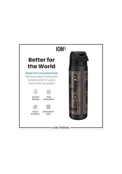 Ion8 Sızdırmaz İnce Su Termosu 500 Ml - Oyuncu Çok Renkli