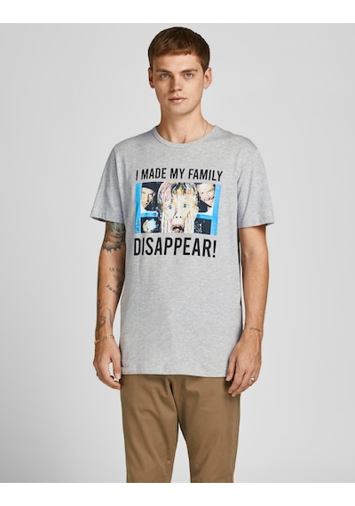 Jack & Jones Erkek T-shırt 12198547-lıght-grey Gri